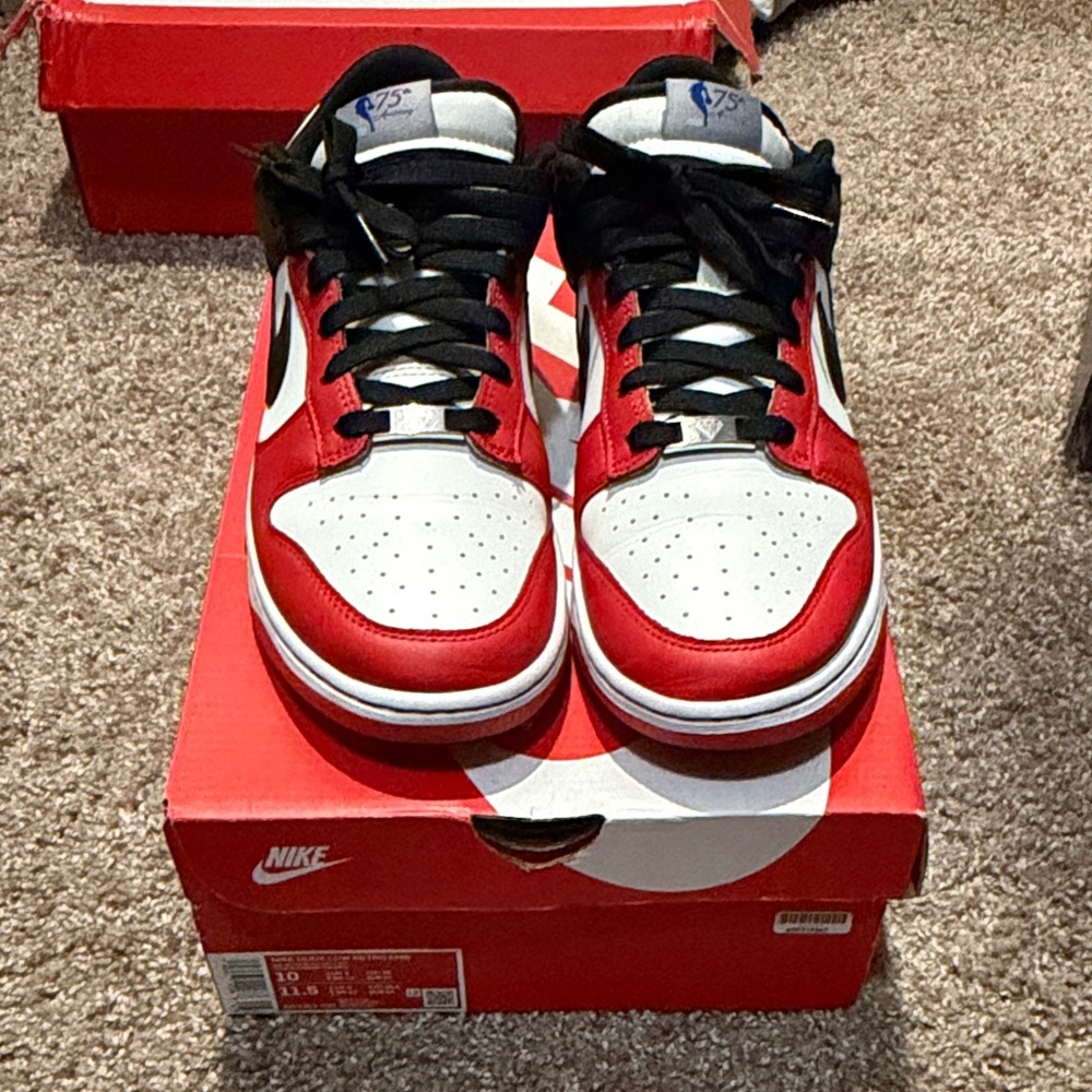 Nike Red and White Athletic Shoes